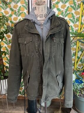 Levi's Military-Style Field Jacket in Olive